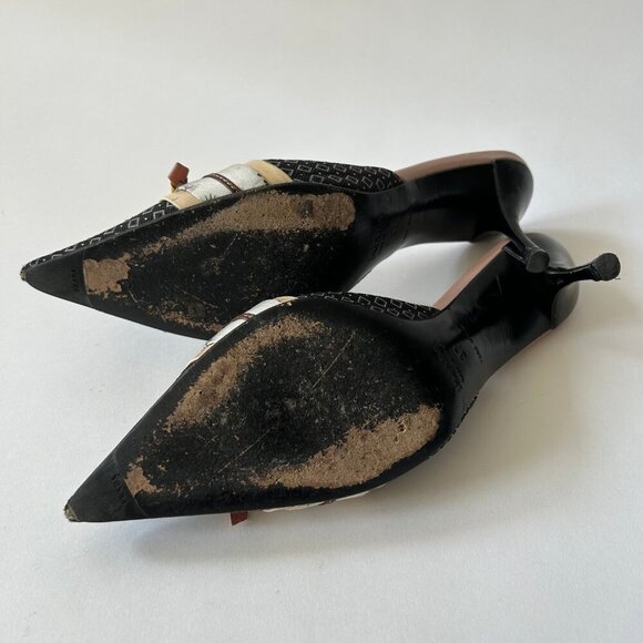 PRADA VINTAGE KIMONO EMBELLISHED MULES - Picture 13 of 13